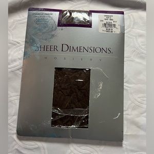 ✔️Vintage Sheer Dimensions sparkle sheers chocolate size A